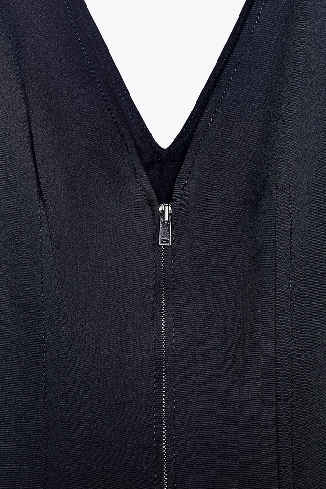 ZW COLLECTION ZIPPER MIDI DRESS