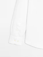 100% cotton regular fit textured shirt
