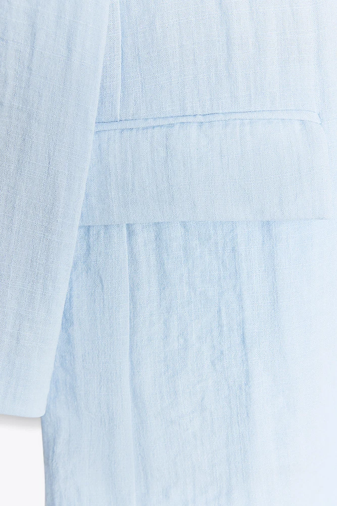 OPEN WRINKLE-EFFECT BLAZER