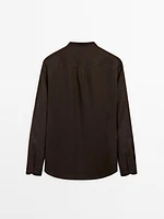Chemise regular à col mao