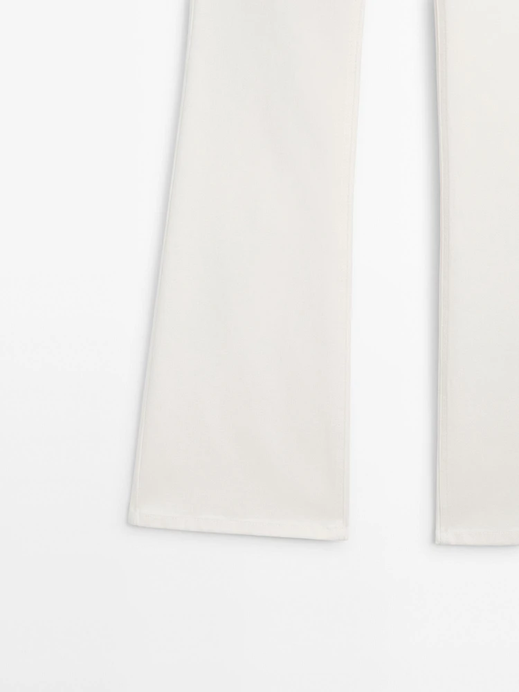 High-waist skinny flared jeans