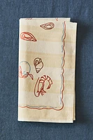 SERVIETTES DE TABLE BANDES PRINT VAISSELLE (LOT DE 2)