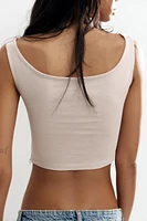 DRAPED CROP TOP