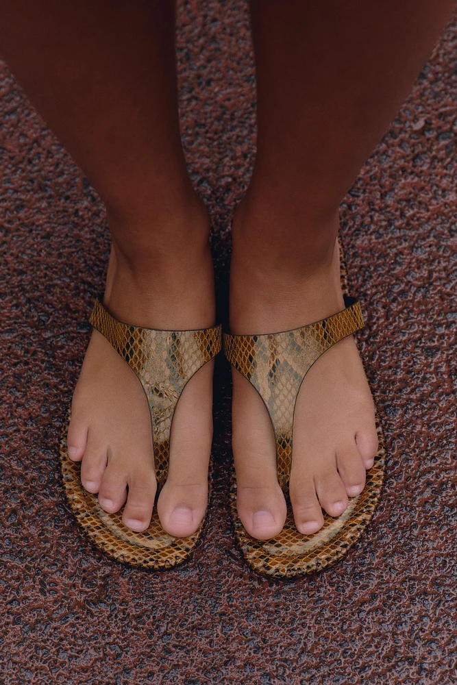 ANIMAL PRINT SANDALS