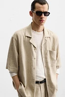 CHEMISE OVERSIZE FIT LIN - VISCOSE