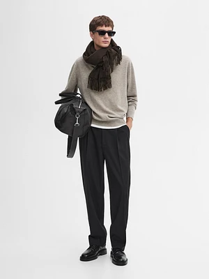 100% wool knit polo sweater
