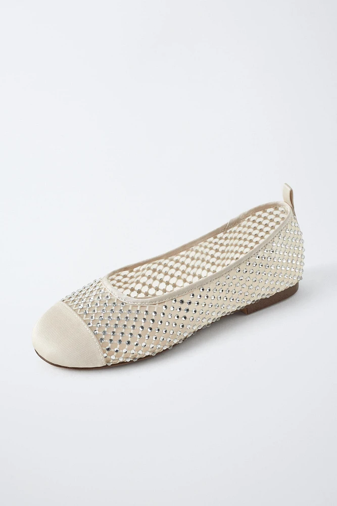 GLITTER TOE BALLET FLATS