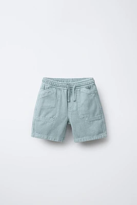 COMFY TWILL COTTON LINEN SHORTS