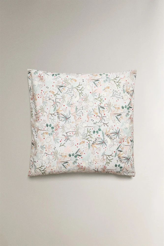 CHILDREN’S SEA PRINT PILLOWCASE