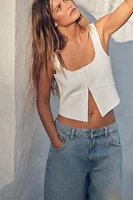 BASIC KNIT CROP TOP