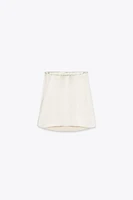 STRAPLESS SATIN EFFECT TOP