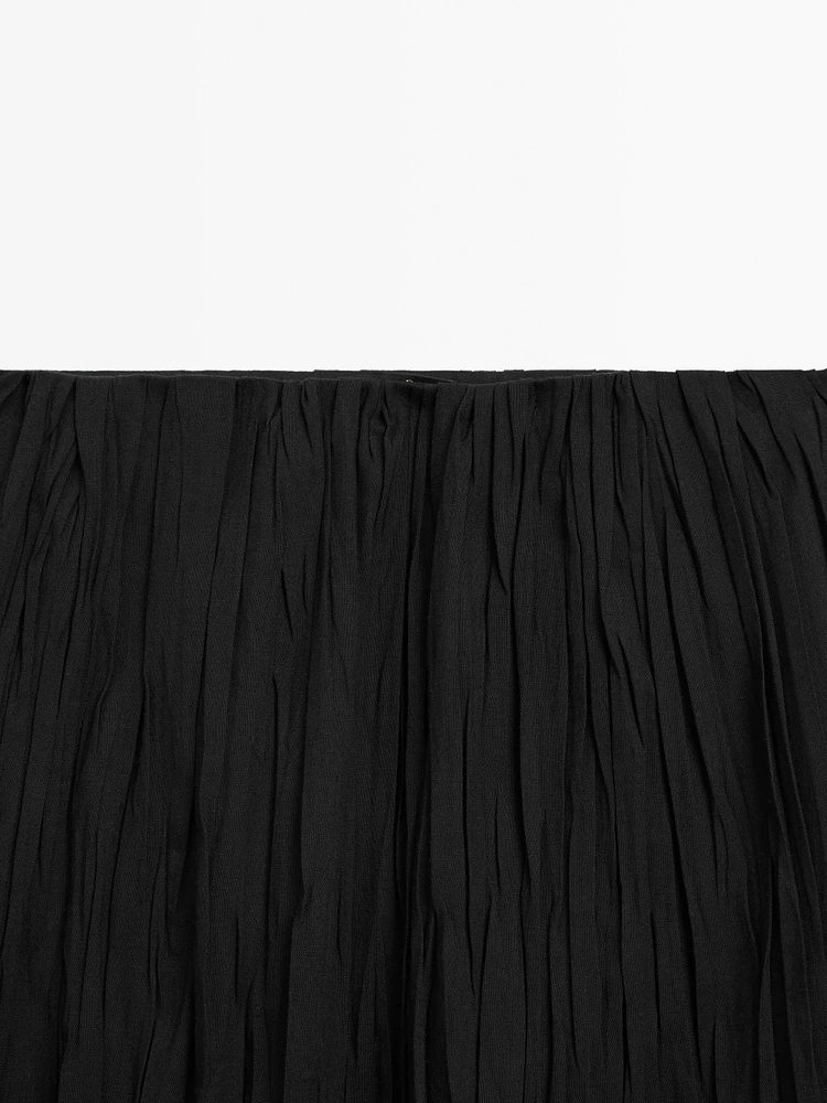 Pleated midi skirt