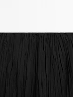 Pleated midi skirt