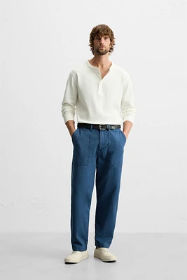 PANTALON REGULAR FIT DÉLAVÉ