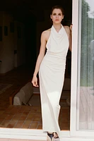 ROBE LONGUE HALTER DOS NU