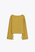 TEXTURED TIE TOP