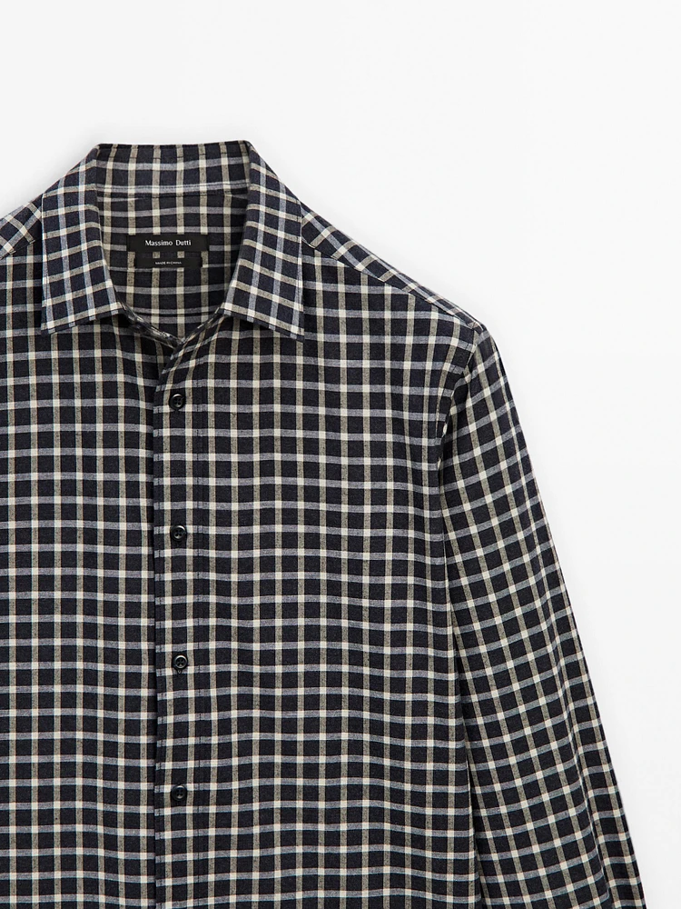 100% cotton regular fit check shirt
