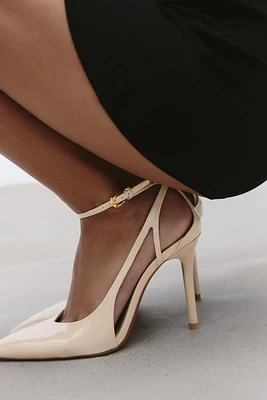 CHAUSSURES À TALONS EFFET VERNI