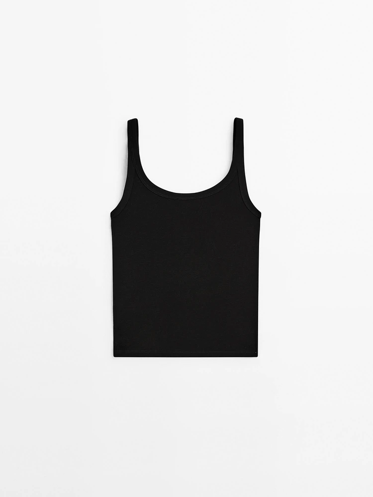 Cotton blend tank top