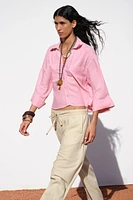 STRIPED LINEN SHIRT