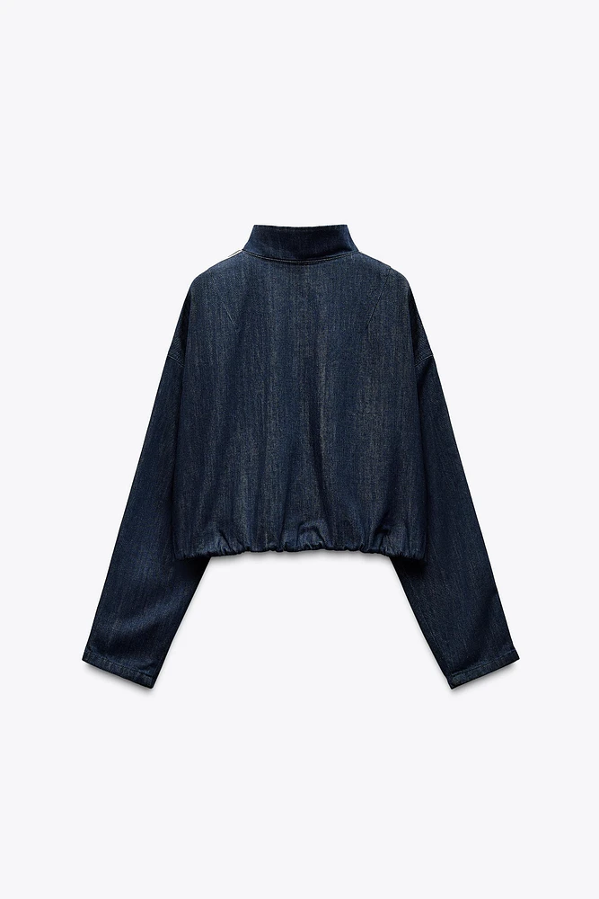 COMBINED STRIPE DENIM JACKET
