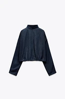 COMBINED STRIPE DENIM JACKET