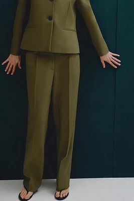 PANTALON DROIT À PINCES