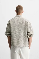 STRUCTURED CONTRAST OVERSHIRT