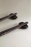 SET OF CHOPSTICKS AND WOODEN STAND