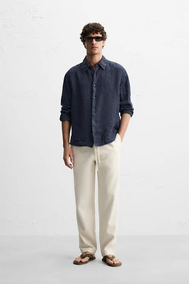 PANTALON COUPE DÉCONTRACTÉE À TEXTURE