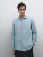Chemise slim denim coton