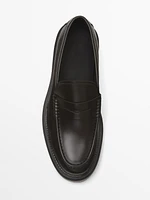 Mocassins en cuir avec patte