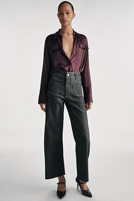 ZW COLLECTION HIGH WAIST WIDE LEG JEANS