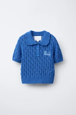 EMBROIDERED KNIT POLO