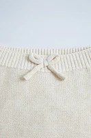 BOW FOOTED KNIT LEGGINGS