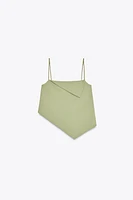 ASYMMETRIC CREPE TOP