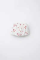 2-6 YEARS/ HEART PRINT T-SHIRT AND BERMUDA SHORTS PAJAMAS