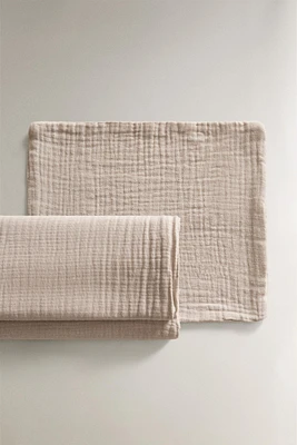 ENSEMBLE DE DRAPS BERCEAU BÉBÉ GAZE LUNE