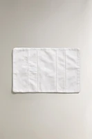 HEMSTITCHED POPLIN MINI CRIB SHEET SET