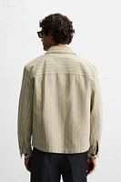 HERRINGBONE STRIPE OVERSHIRT
