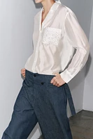 ZW COLLECTION EMBROIDERED POCKET SHIRT