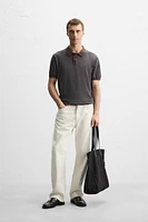 POLO EN MAILLE JACQUARD À RAYURES