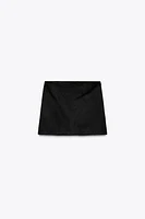 FAUX SUEDE MINI SKIRT