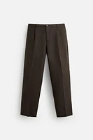 100% LINEN PLEATED PANTS