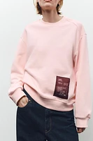 LABEL COTTON SWEATSHIRT