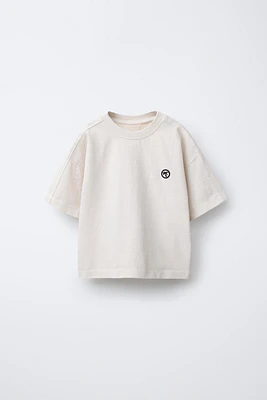 EMBROIDERED PALM TREE WASHED EFFECT T-SHIRT
