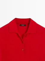Short sleeve polo sweater