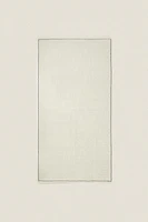 RECTANGULAR BOUCLÉ WOOL AREA RUG