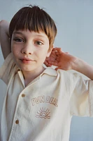 TEXTURED EMBROIDERED SHIRT