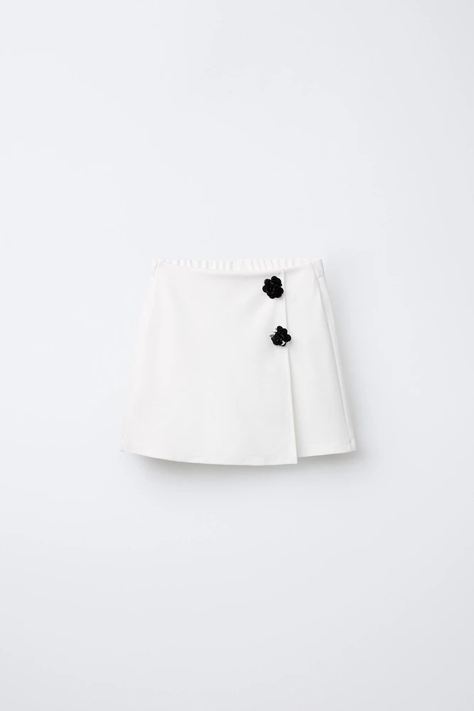 JUPE-SHORT À FLEURS